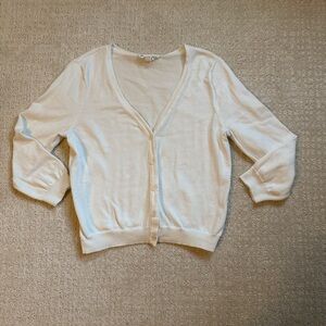 Women's Cream Cardigan Sweater